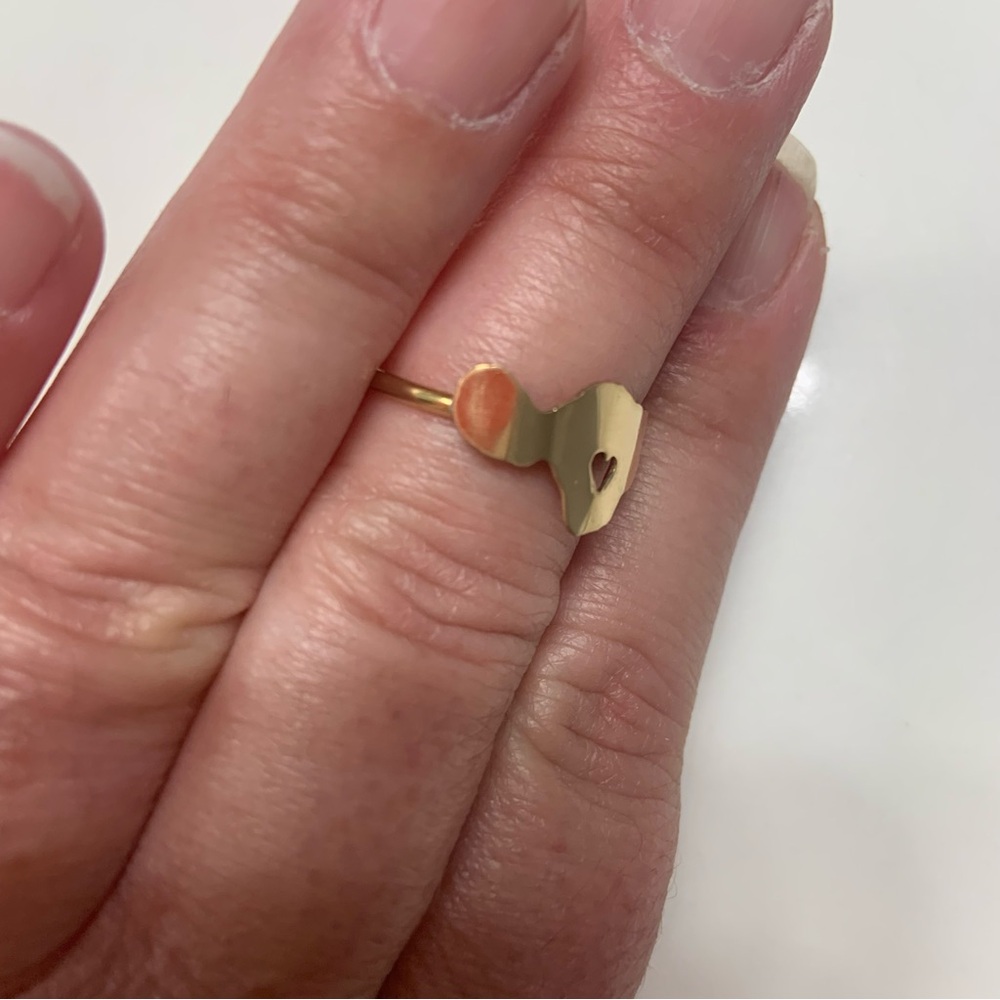 14k Gold-Filled Ring Maui Ring Heart Ring Hawaii Jewelry 8.75 - Picture 3 of 4